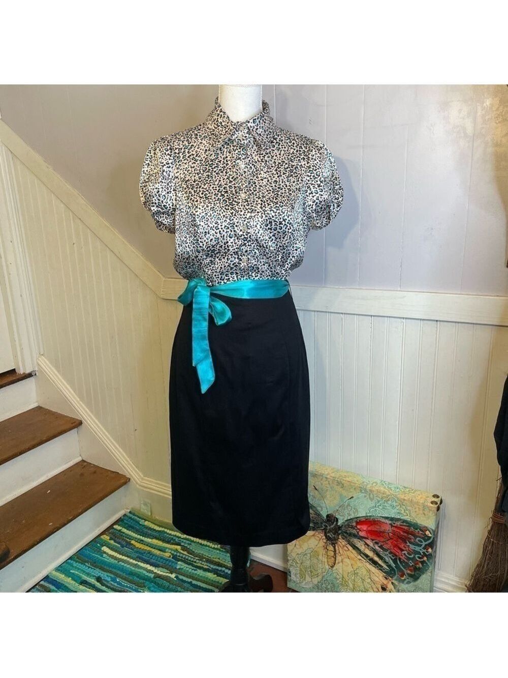 Worthington pencil skirt with back kick pleats 6 - Picture 4 of 12
